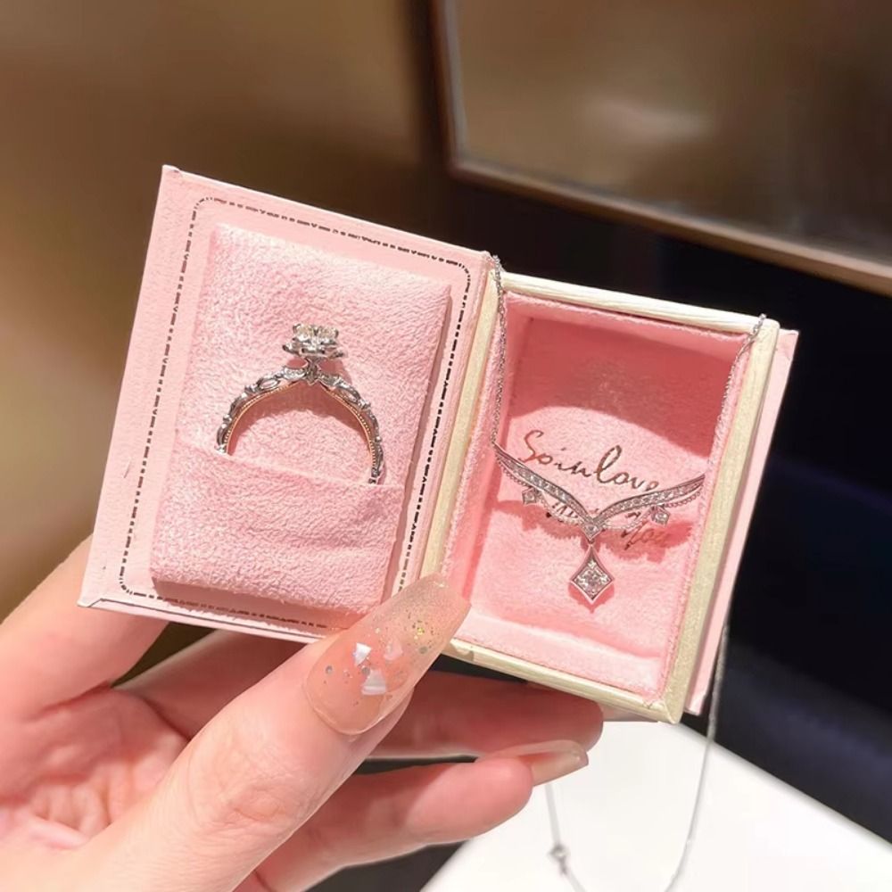 Body Jewelry Display - Flip Lid Book Shape Ring Box