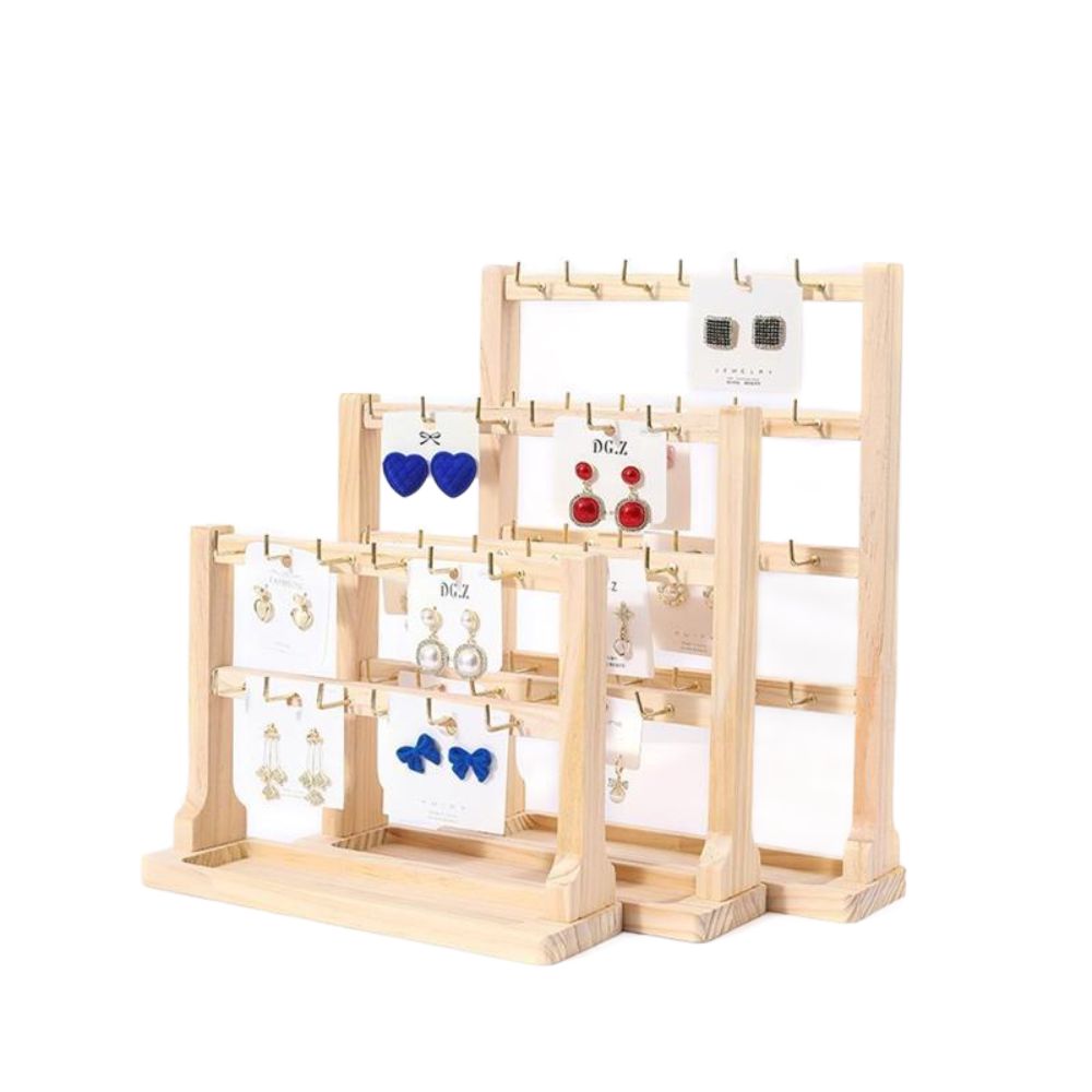 Body Jewelry Display - Showcase Wooden Necklaces Easel Solid Wood