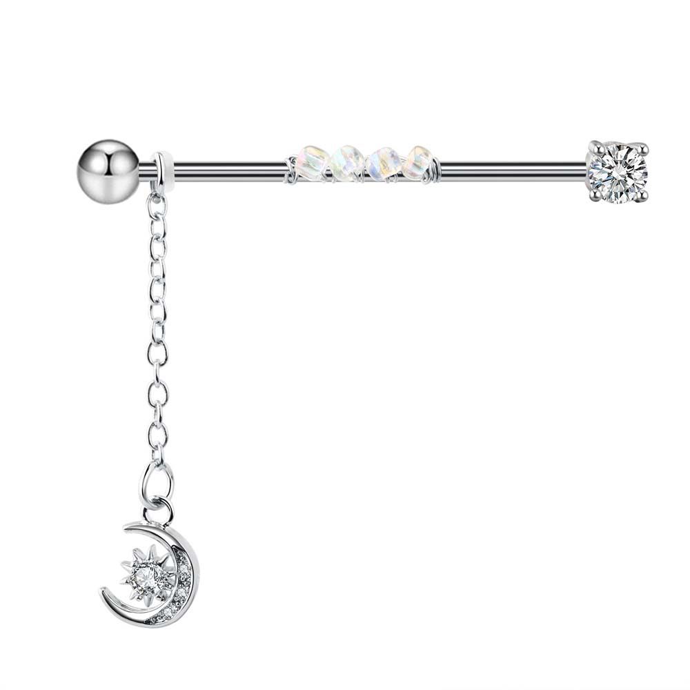 Industrial Barbell Long - Barbell Earrings Girls Gift Arrow Barbell