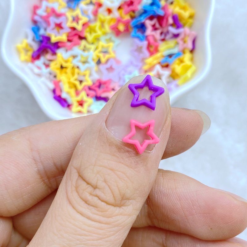 100Pcs New Cute Mini 8mm Macar - Star Flat Back review and price
