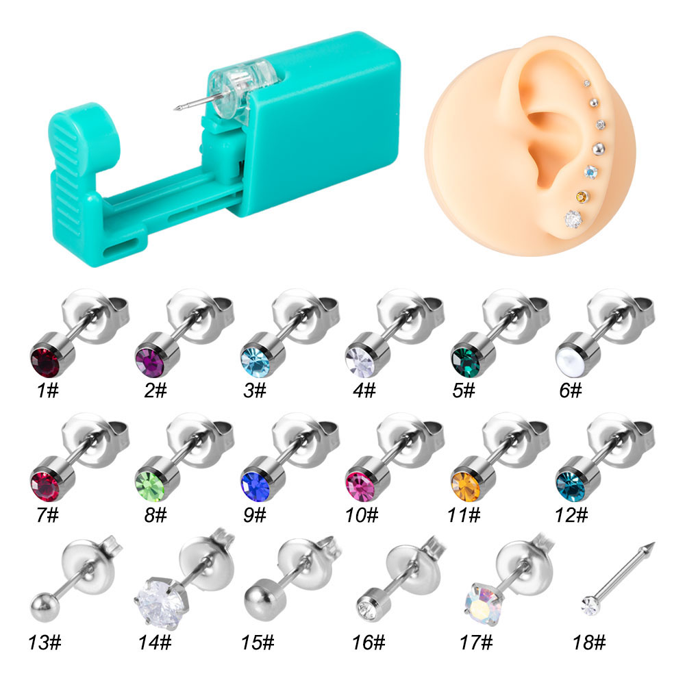 1pc Disposable Green Ear Pierc - Body Jewelry Factory review and price