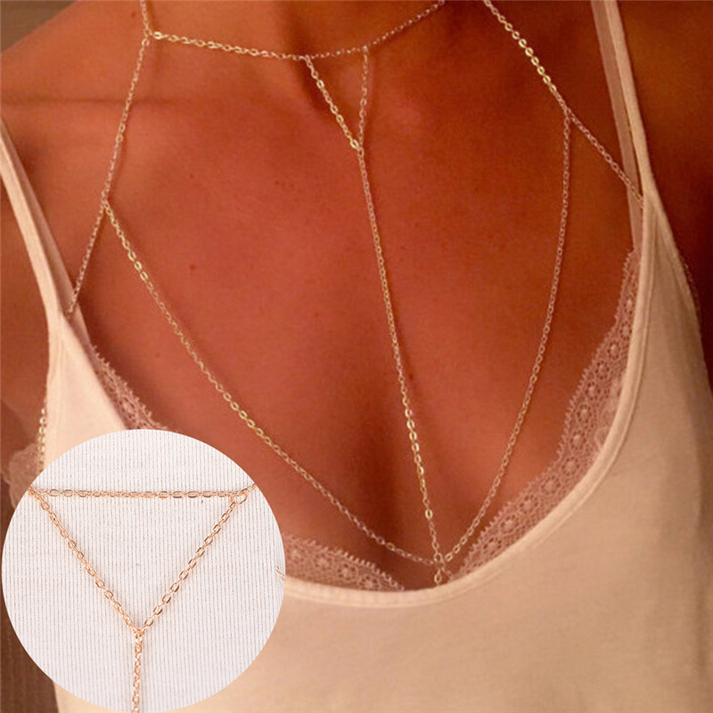 Gold Silver Fashion Link Chain - Body Jewelry Harness review and price