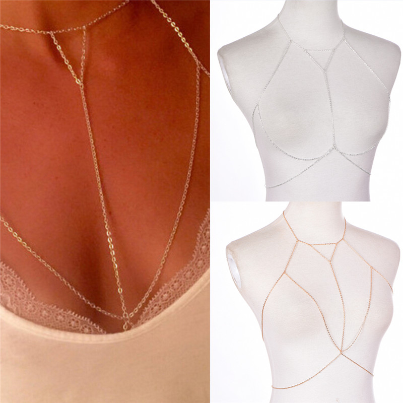 Gold Silver Fashion Link Chain - Body Jewelry Harness review and price