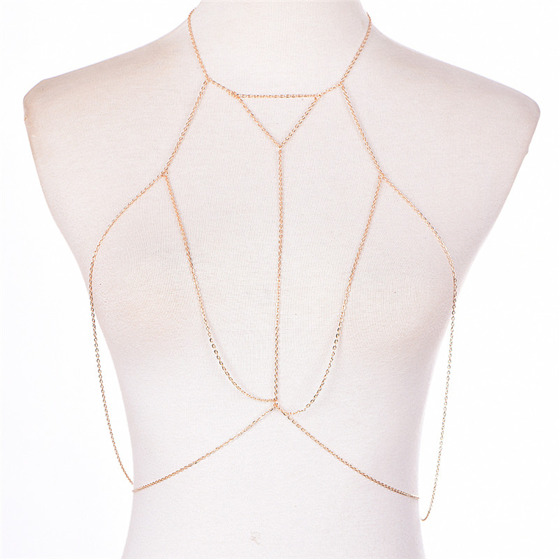 Gold Silver Fashion Link Chain - Body Jewelry Harness review and price