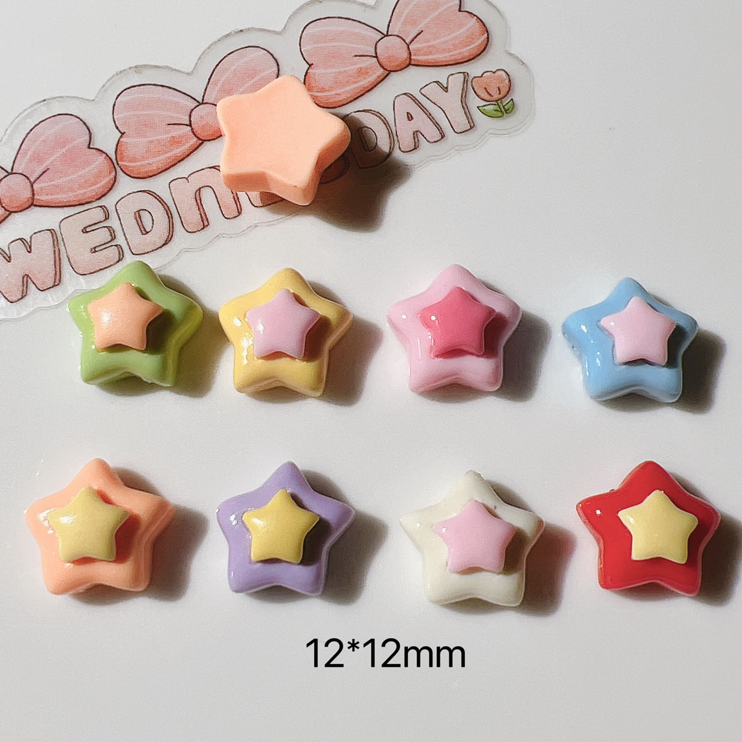 30Pcs Mini Double Layer Star R - Star Flat Back review and price