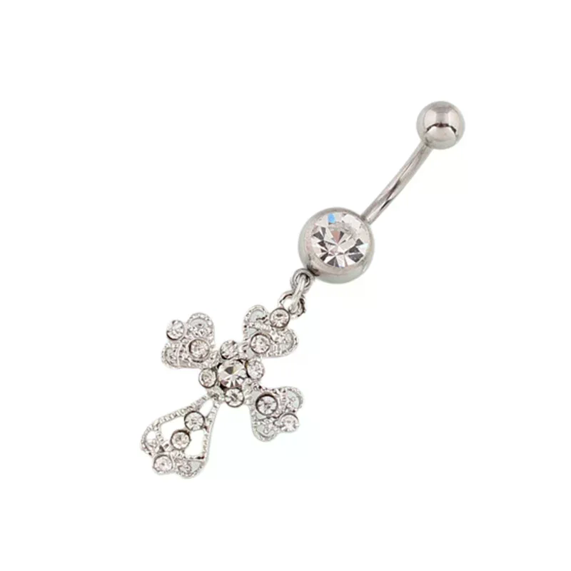 Stainless Steel Cross Pendant  - Belly Bar Titanium review and price