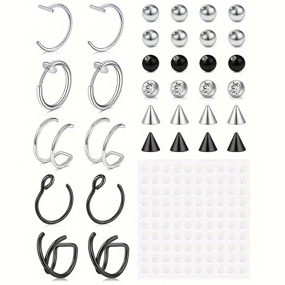 Fake Piercings Fake Lip Ring F - Body Jewelry Nose Ring review and price