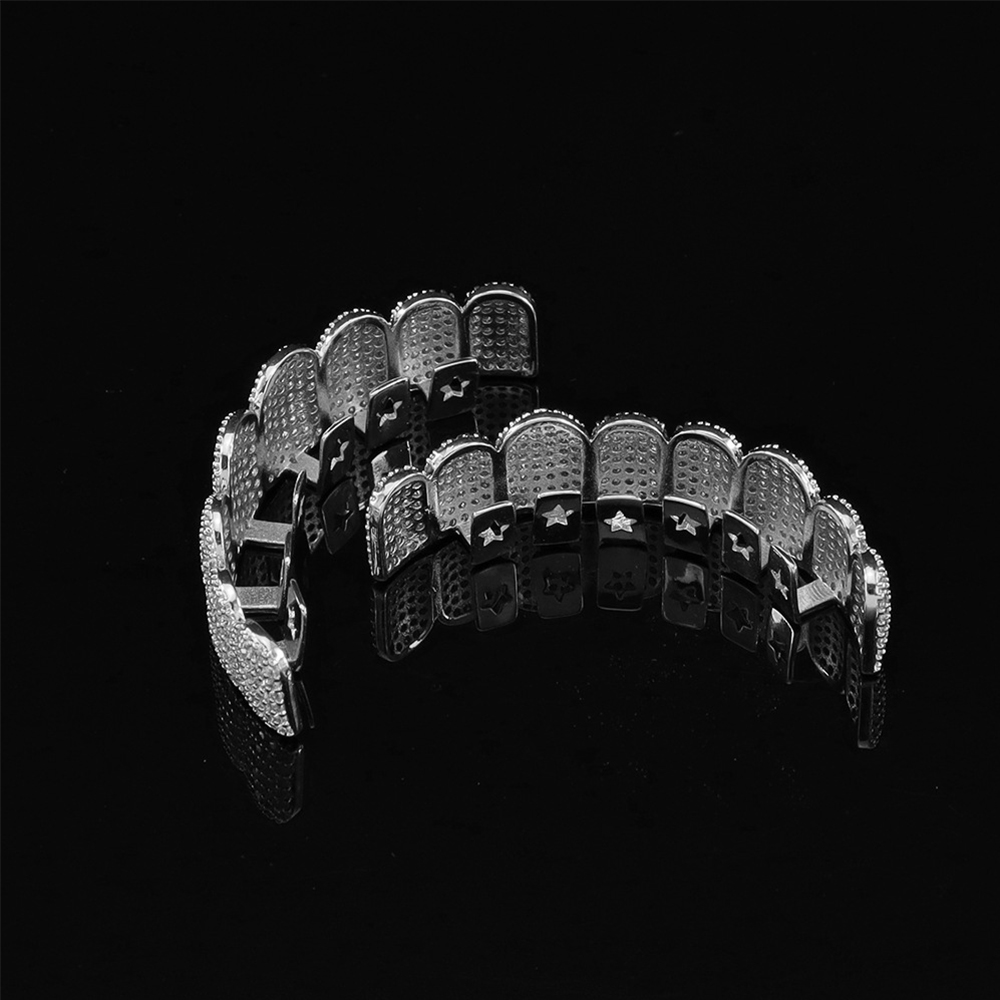 Silver Plated Full Iced Out CZ - Body Jewelry Art review and price