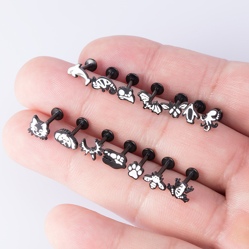 1PC 2021 New Lip Piercing Monr - Body Jewelry Art review and price