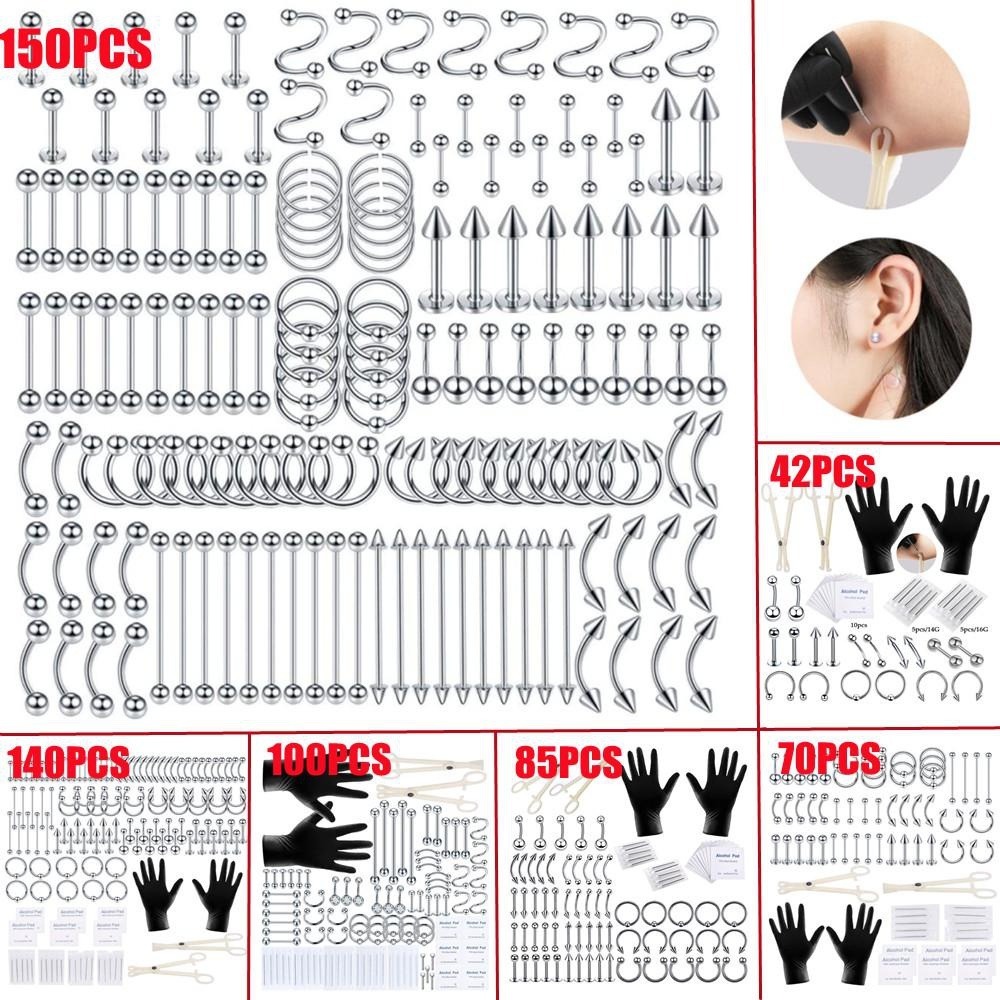 150/140/85/70/42Pcs Body Pierc - Body Jewelry Nose Ring review and price