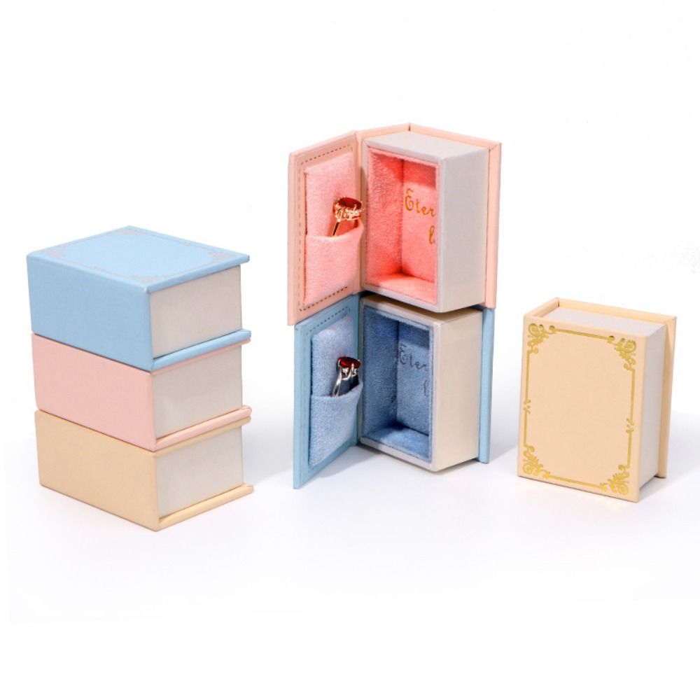 Flip Lid Book Shape Ring Box S - Body Jewelry Display review and price