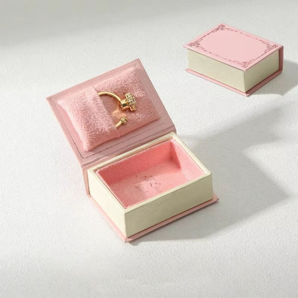 Flip Lid Book Shape Ring Box S - Body Jewelry Display review and price