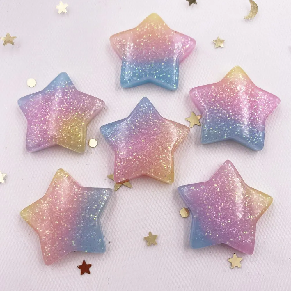 10PCS Glitter Kawaii Resin Col - Star Flat Back review and price