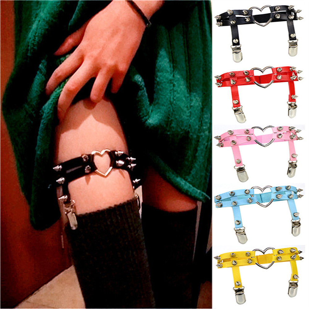 1Pcs Women Punk Goth Heart PU  - Body Jewelry In Bulk review and price