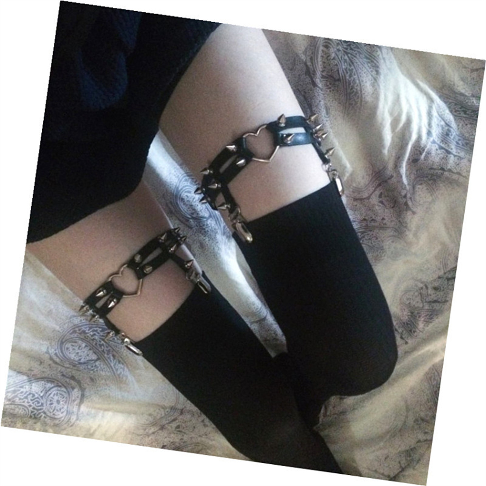1Pcs Women Punk Goth Heart PU  - Body Jewelry In Bulk review and price
