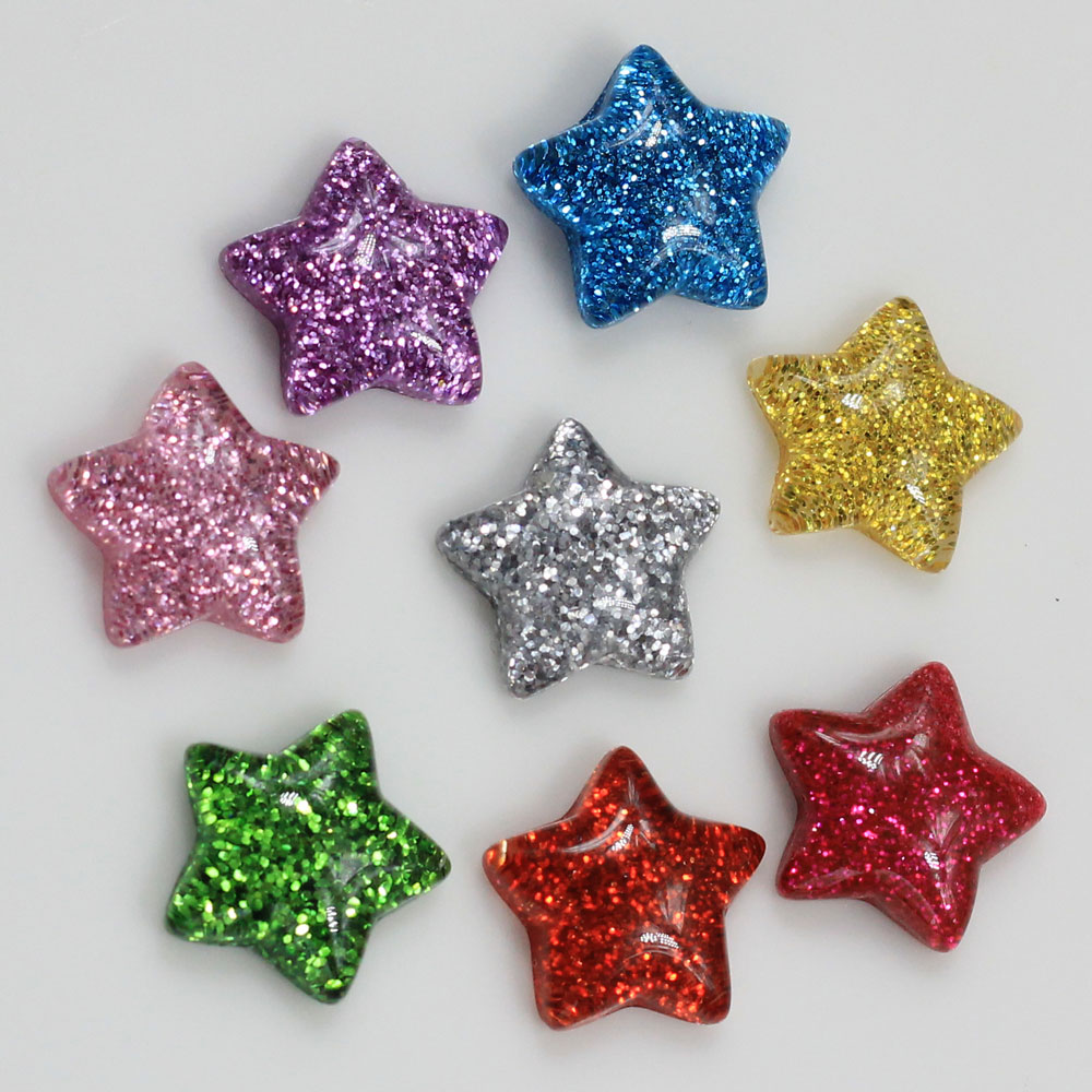 Wholesale 15mm Cute Glitter St - Star Flat Back review and price