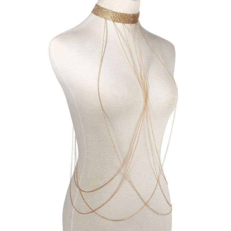 Gold Color Body Chain Women  R - Body Jewelry Art review and price