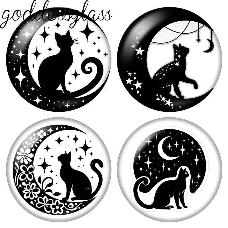 Moon&Star Black Cat Cute Drawi - Star Flat Back review and price