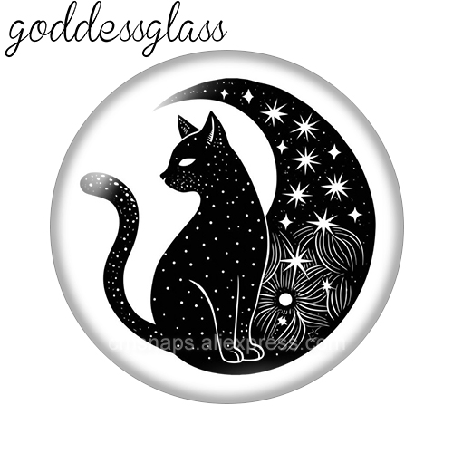 Moon&Star Black Cat Cute Drawi - Star Flat Back review and price