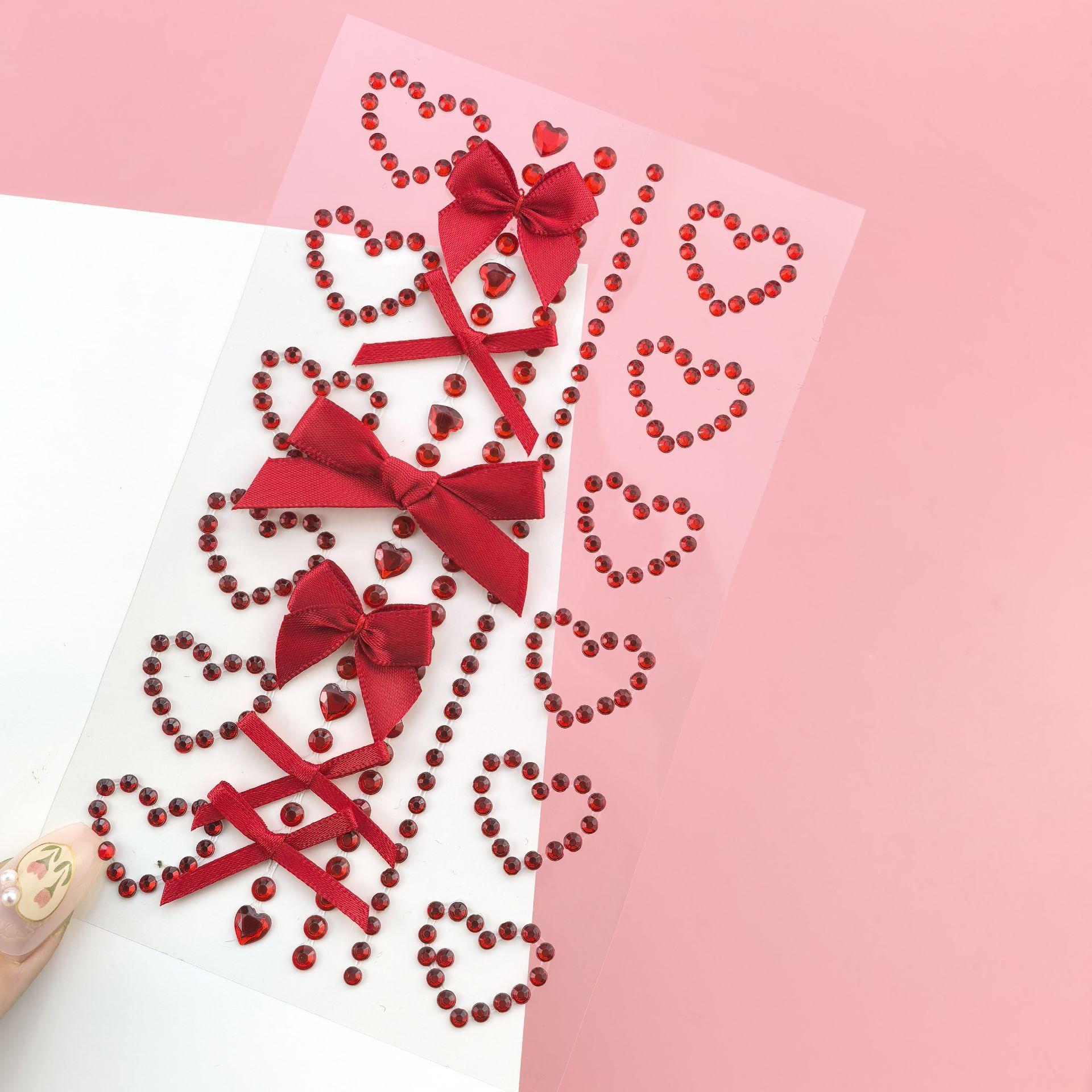 1 Sheet Red Ribbon Bow Sparkly - Body Jewelry Art review and price