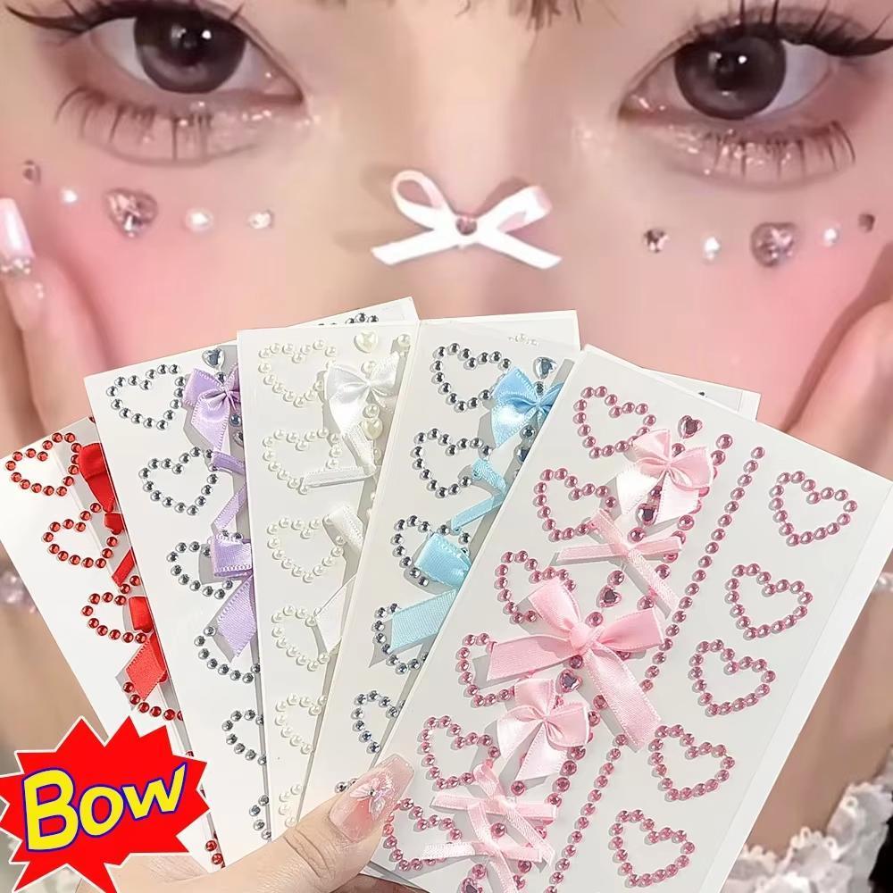 1 Sheet Red Ribbon Bow Sparkly - Body Jewelry Art review and price