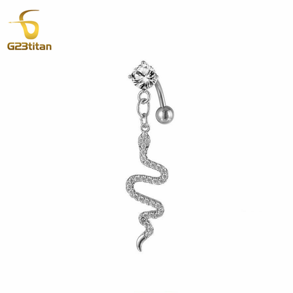 G23titan Animal Snake Dangle R - Belly Bar Titanium review and price