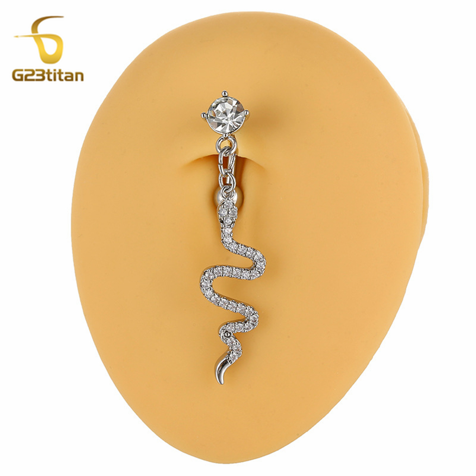 G23titan Animal Snake Dangle R - Belly Bar Titanium review and price