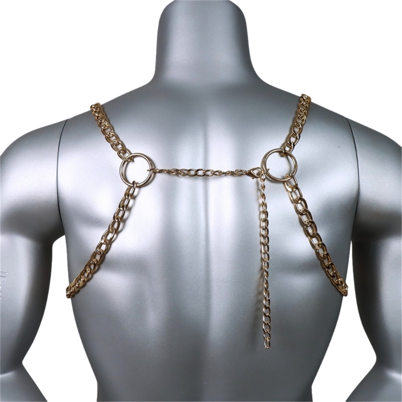 Men's Sexy Metal Body Chest Ch - Body Jewelry Harness review and price