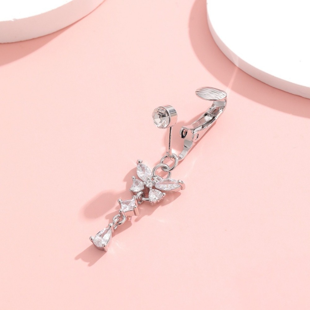 Butterfly Design Clip on Belly - Body Jewelry Materials review and price