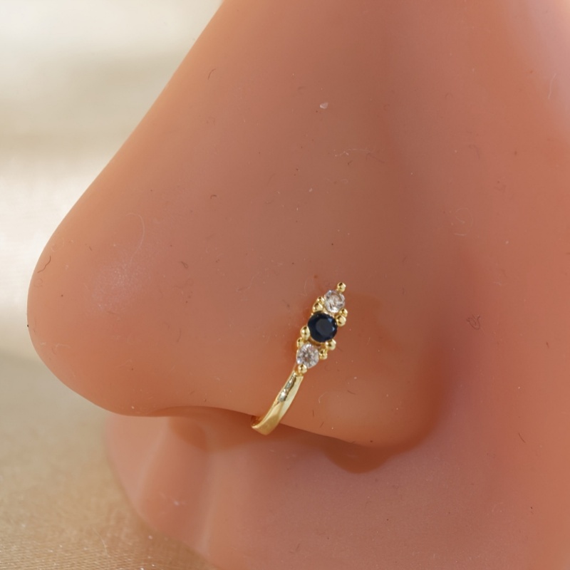 1-piece set of blue zircon nos - Body Jewelry Nose Ring review and price