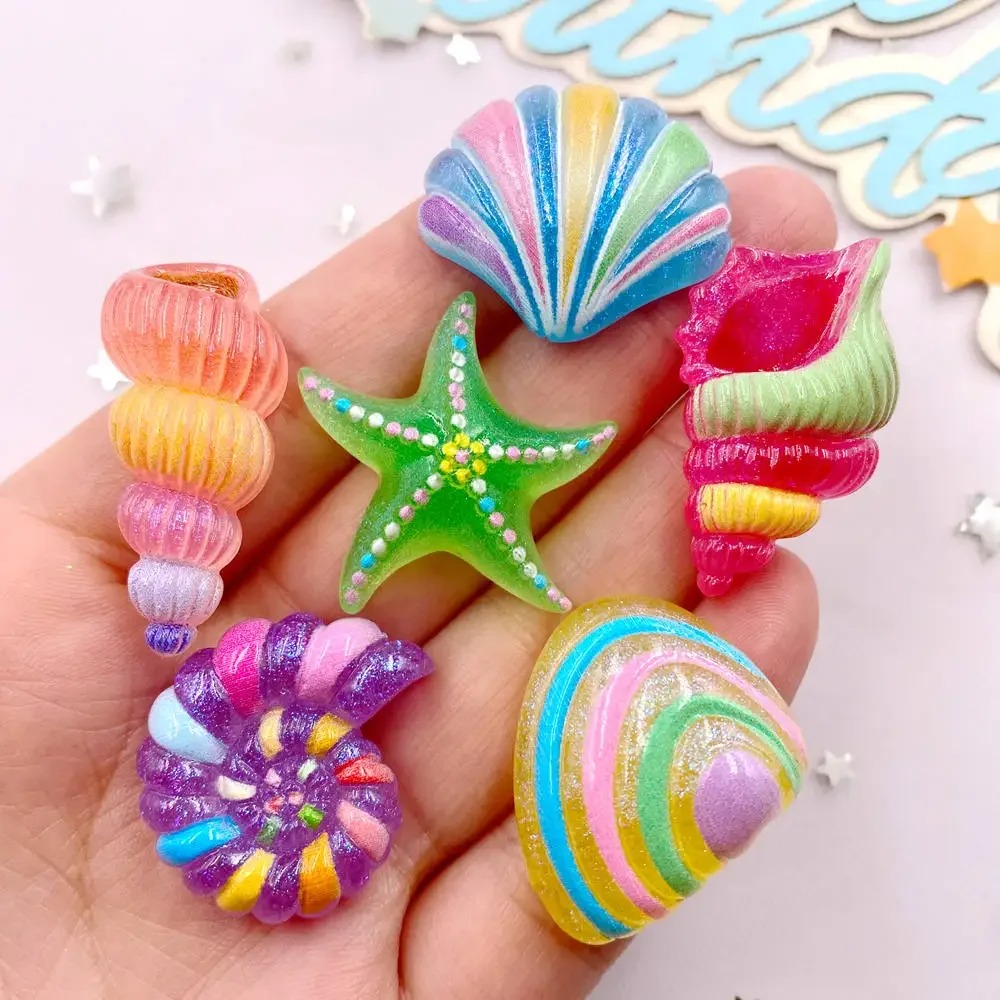6Pcs Kawaii Cartoon Sea Star & - Star Flat Back review and price