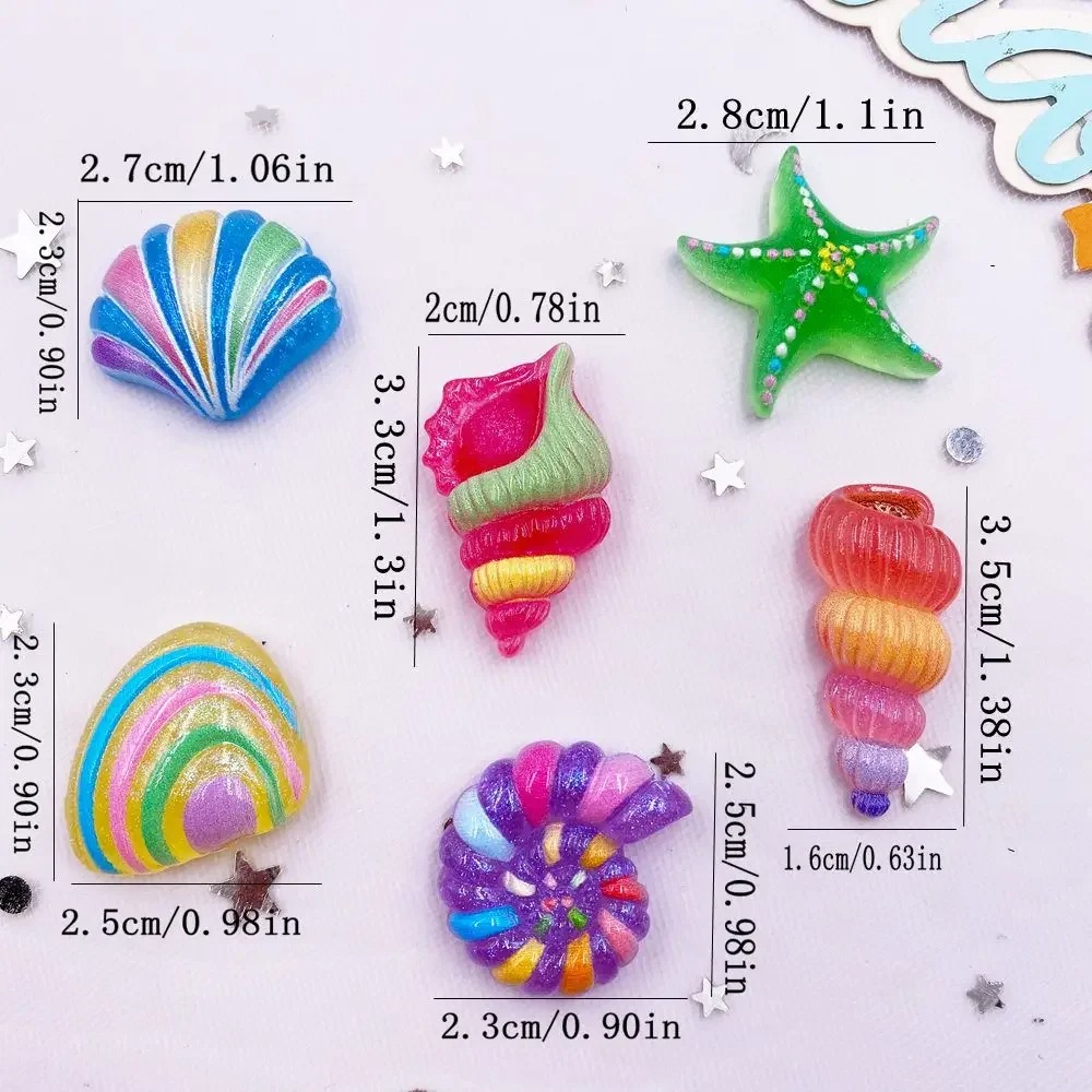 6Pcs Kawaii Cartoon Sea Star & - Star Flat Back review and price