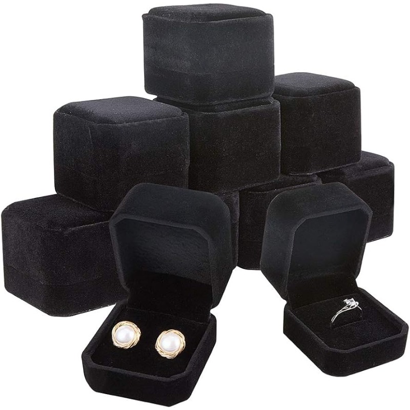 10 Pack Velvet Ring Box Earrin - Body Jewelry Display review and price