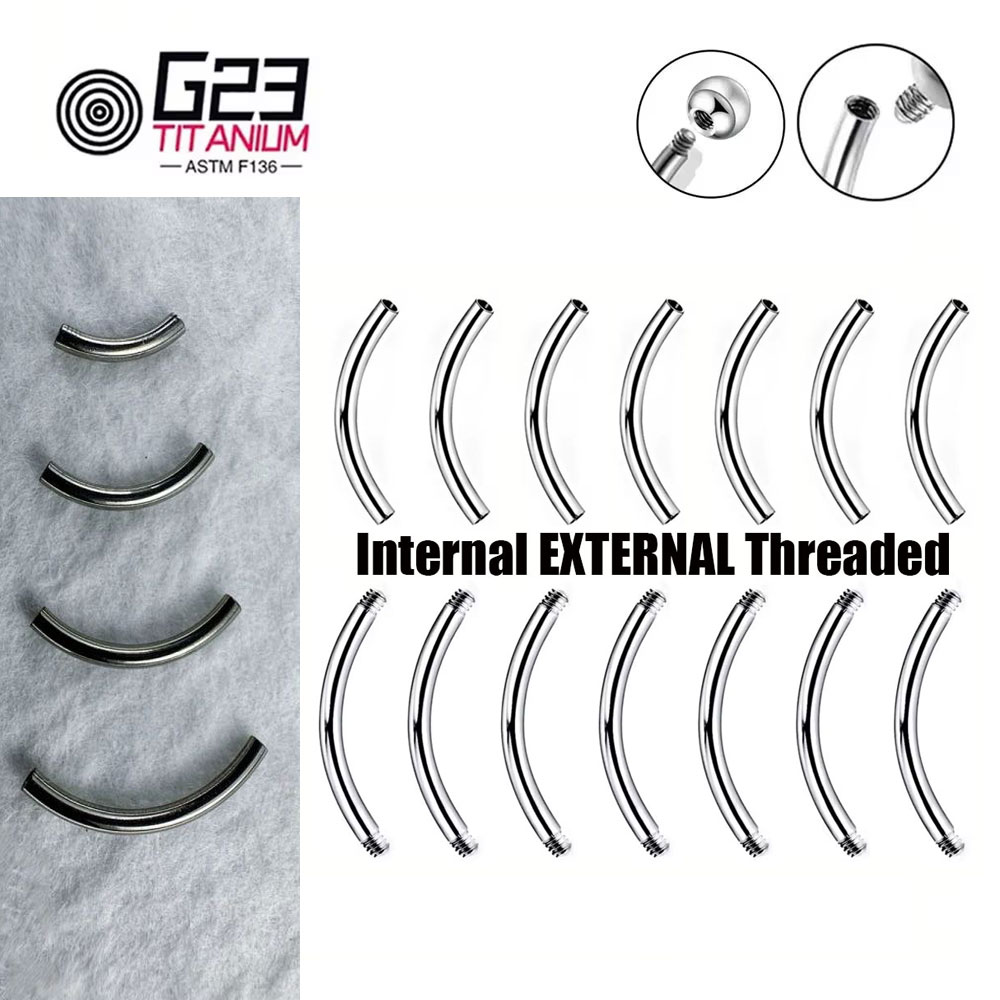 Wholesale 5/10/50pcs G23 Titan - Belly Bar Titanium review and price