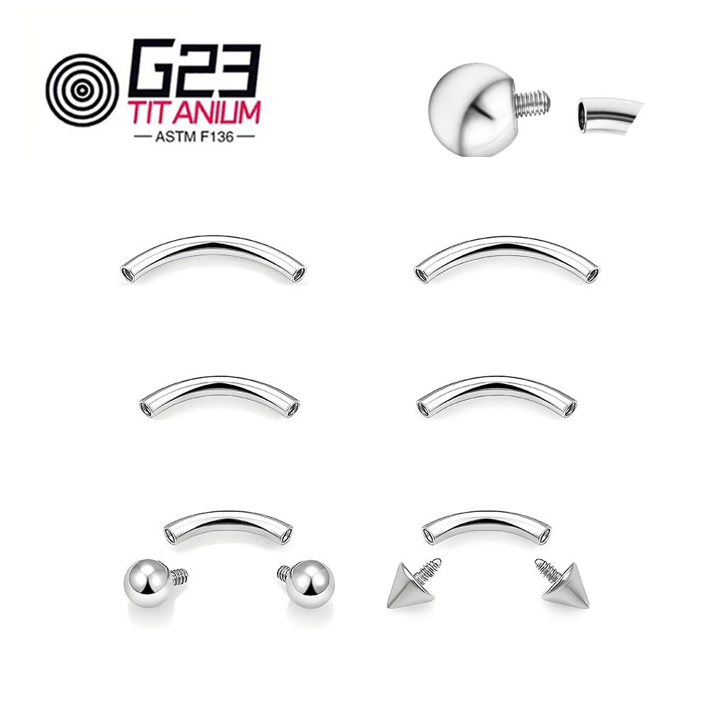 Wholesale 5/10/50pcs G23 Titan - Belly Bar Titanium review and price