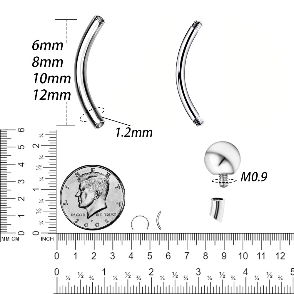 Wholesale 5/10/50pcs G23 Titan - Belly Bar Titanium review and price
