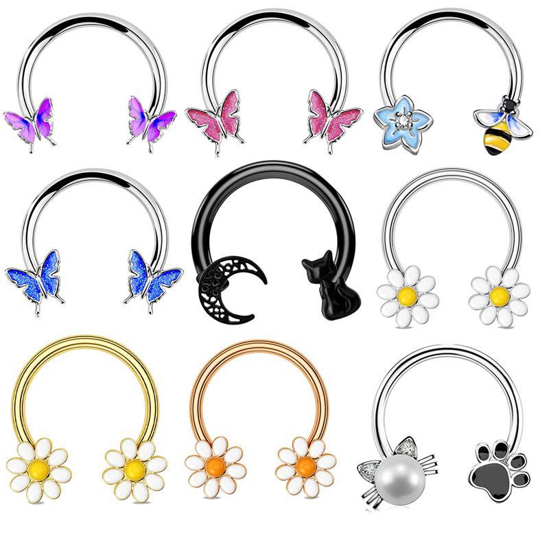 16G Septum Ring Daith Piercing - Body Jewelry Nose Ring review and price