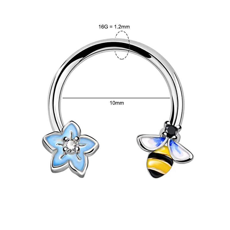 16G Septum Ring Daith Piercing - Body Jewelry Nose Ring review and price