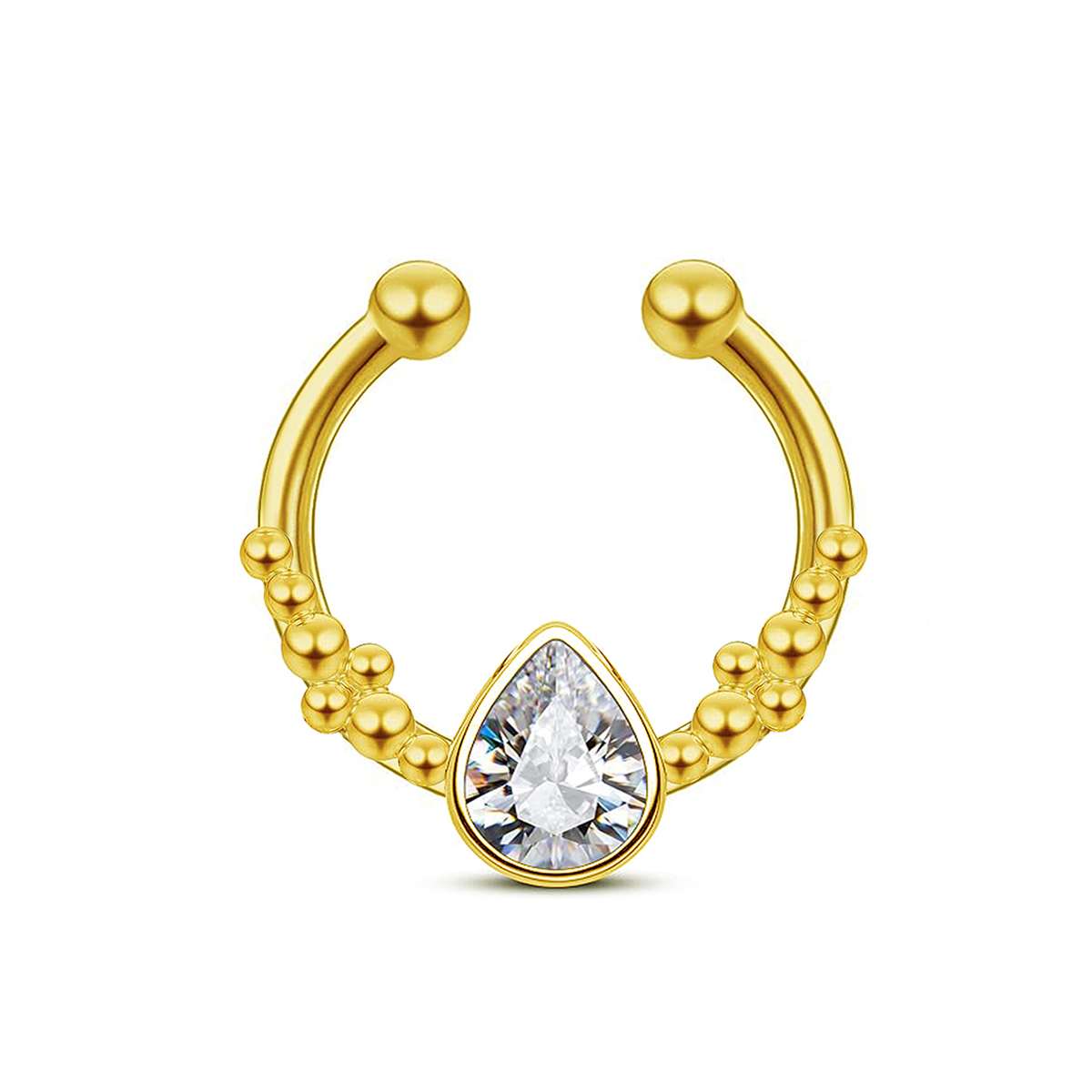 Stainless Steel Horseshoe Wate - Body Jewelry Nose Ring review and price