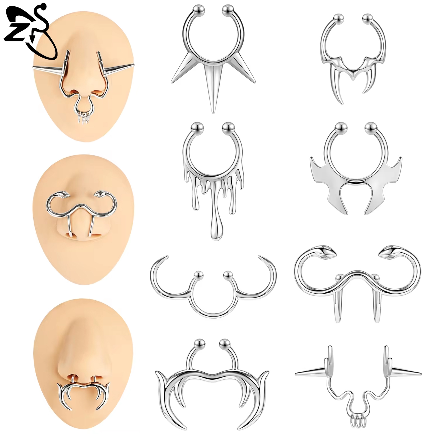 ZS 1 Piece Punk Stlye Fake Sep - Body Jewelry Nose Ring review and price