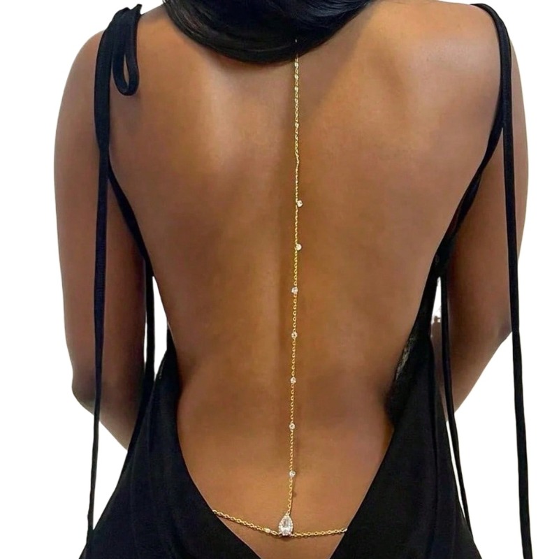 Bride Backless Rhinestone Wate - Body Jewelry Art review and price
