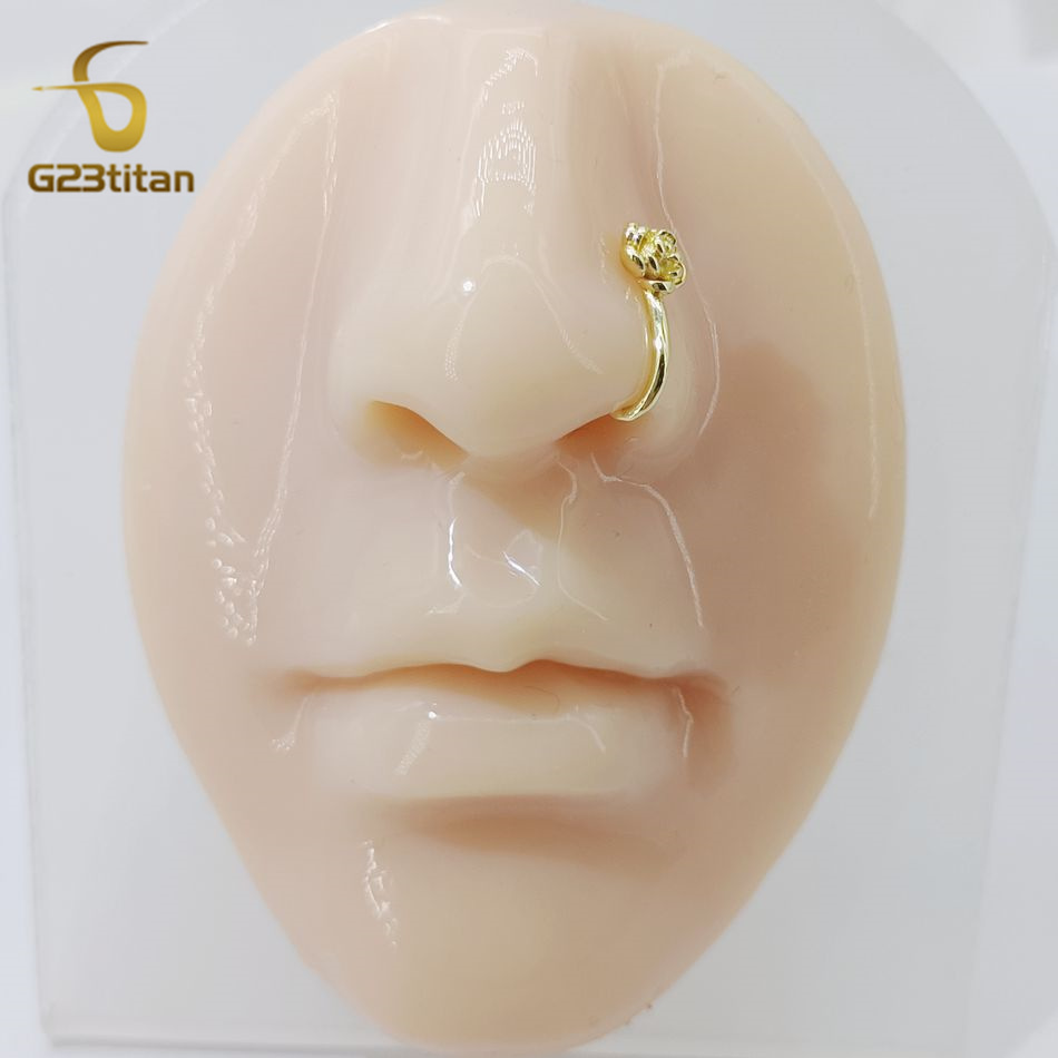 1pc Crystal Copper Rose Nose C - Body Jewelry Nose Ring review and price