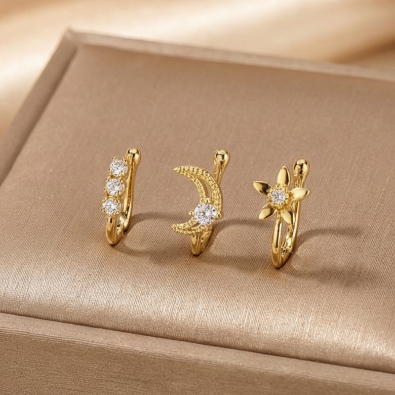 3-piece retro light luxury nos - Body Jewelry Nose Ring review and price