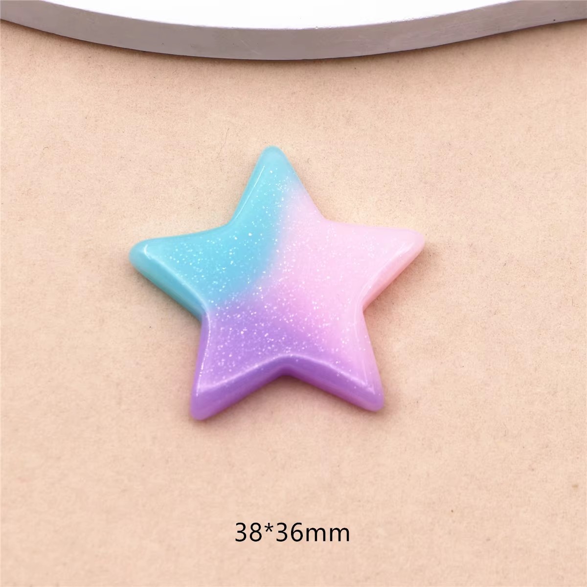 10pcs Adorable Resin Glitter F - Star Flat Back review and price