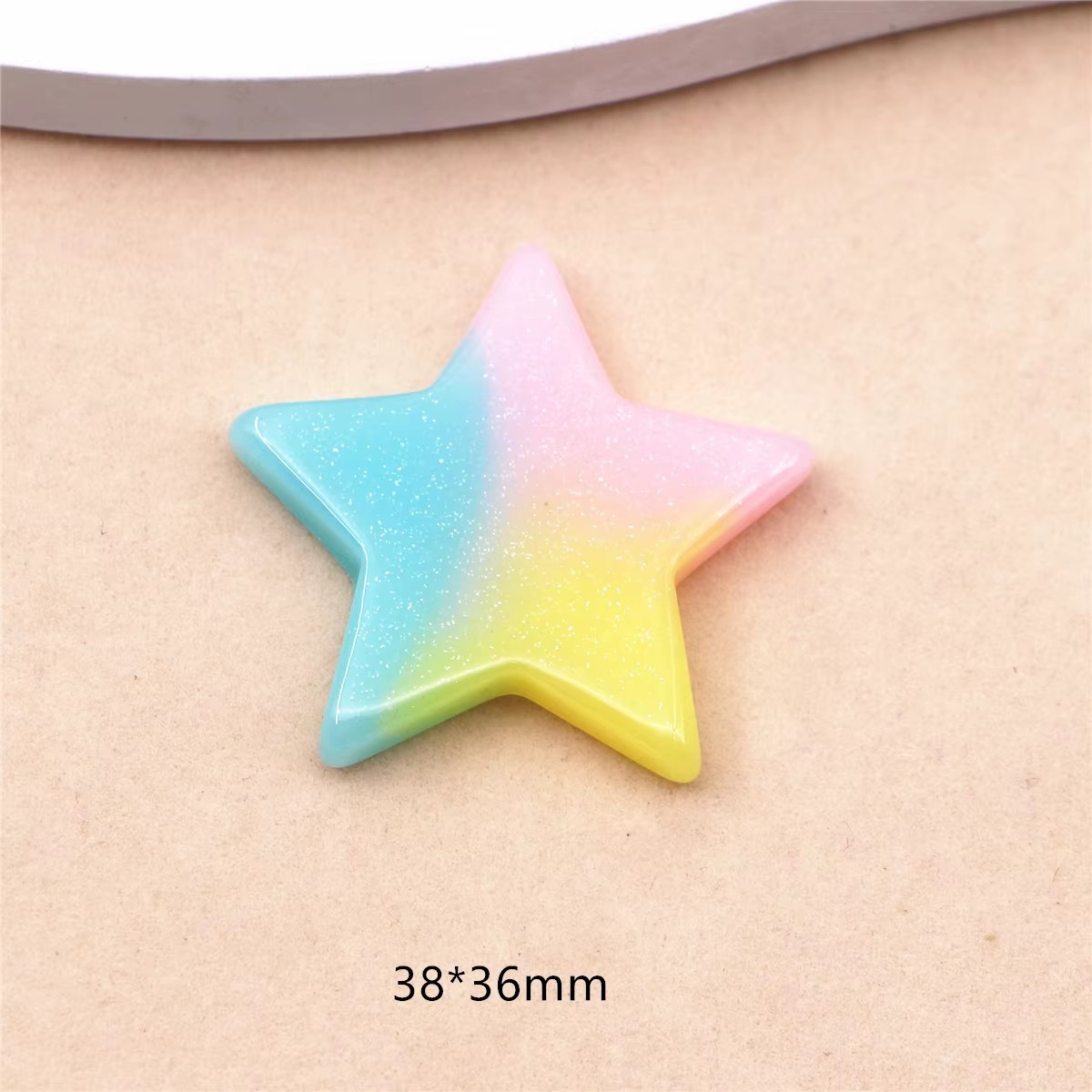 10pcs Adorable Resin Glitter F - Star Flat Back review and price