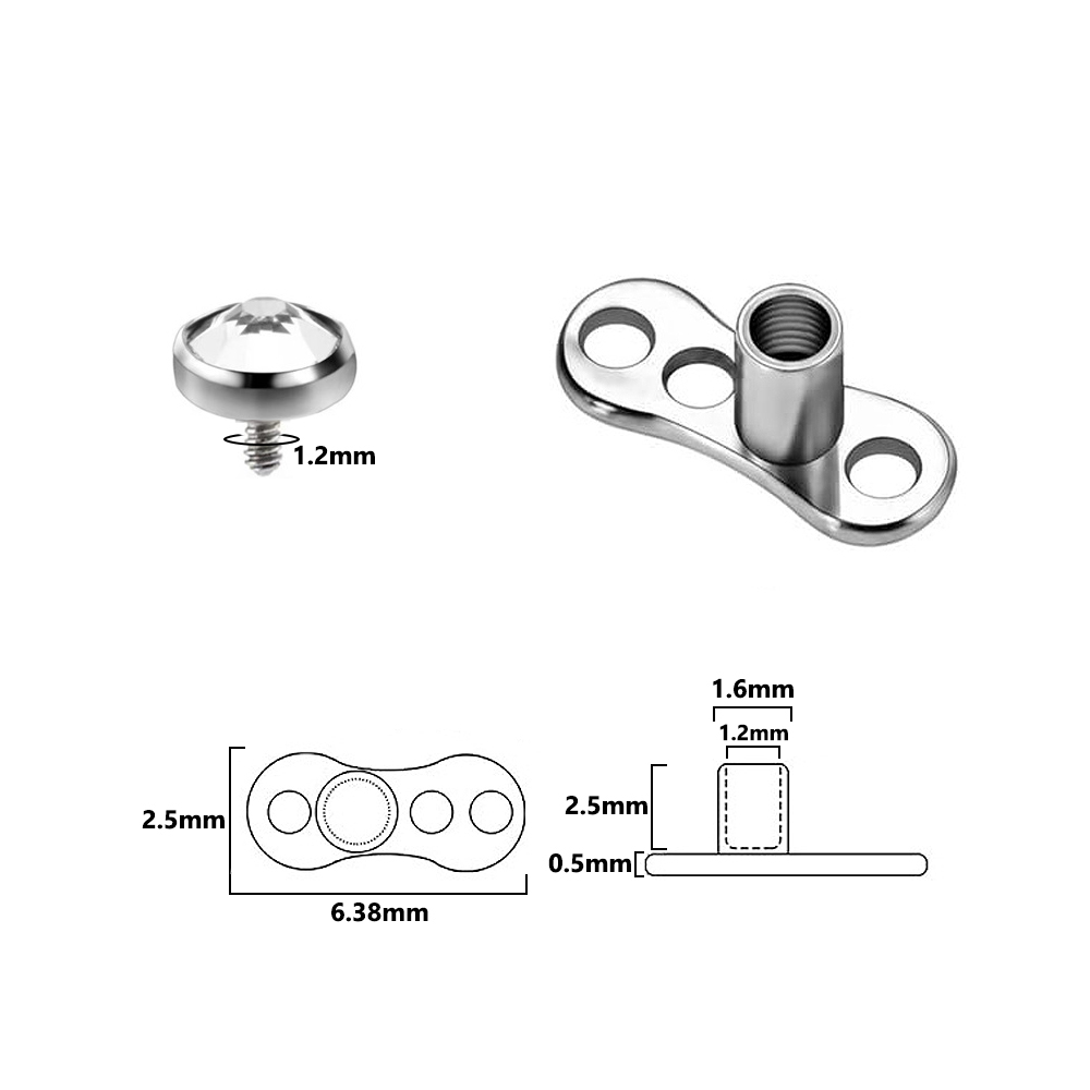 9PCS-1PC Surgical Steel Skin D - Body Jewelry Implants review and price