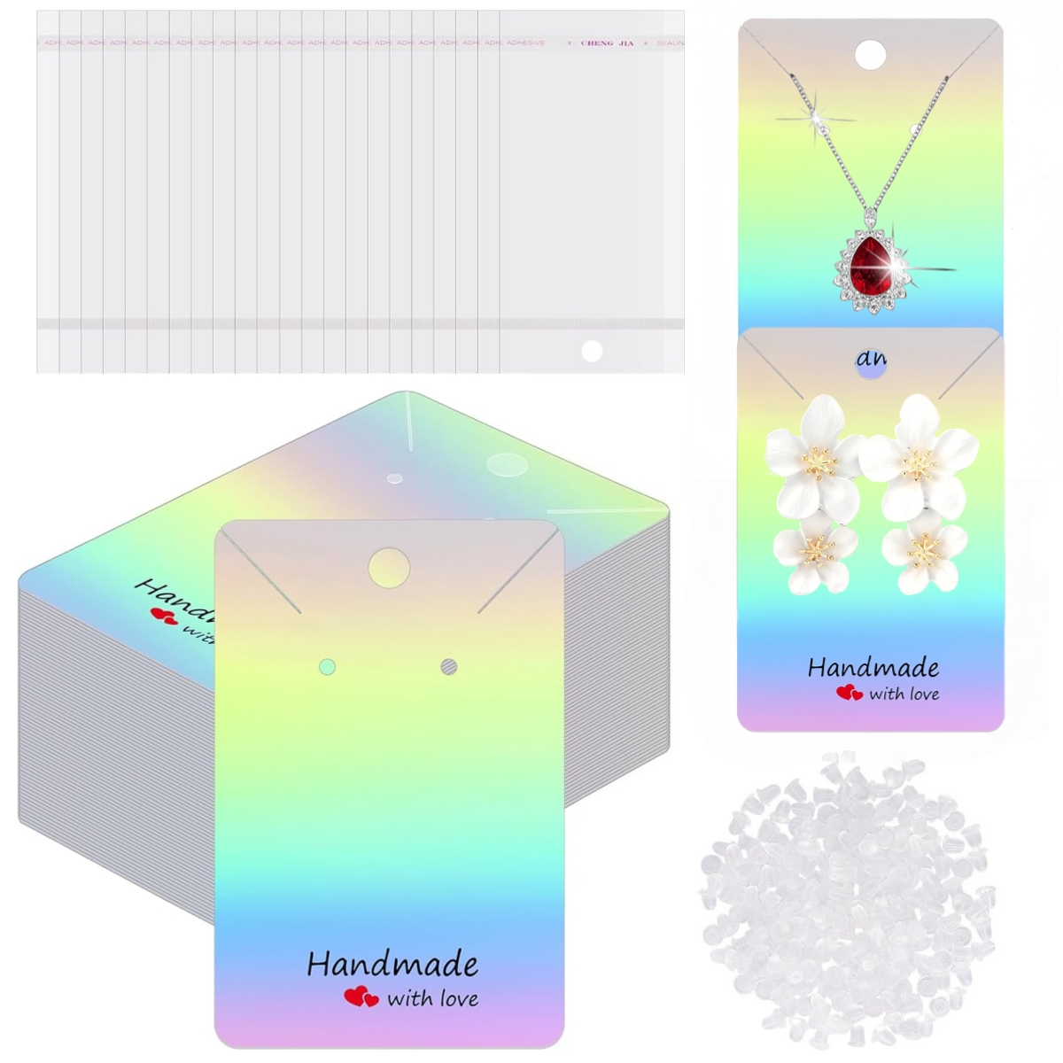 200 Pieces Holographic Earring - Body Jewelry Display review and price